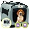 NEW ZAMPA PORTABLE PET CRATE WITH PADDED CUSHION