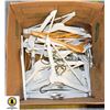 BOX OF WOODEN HANGERS (APPROX 40)