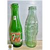 Image 1 : 2 VINTAGE BOTTLES - 7UP 