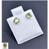 Image 1 : #70-NATURAL  GREEN PERIDOT  STUD EARRINGS 5MM