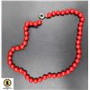 Image 1 : #145-RED CORAL NECKLACE 17"