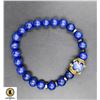 Image 1 : #95-NATURAL BLUE LAPIZ LAZULI CROWN BRACELET