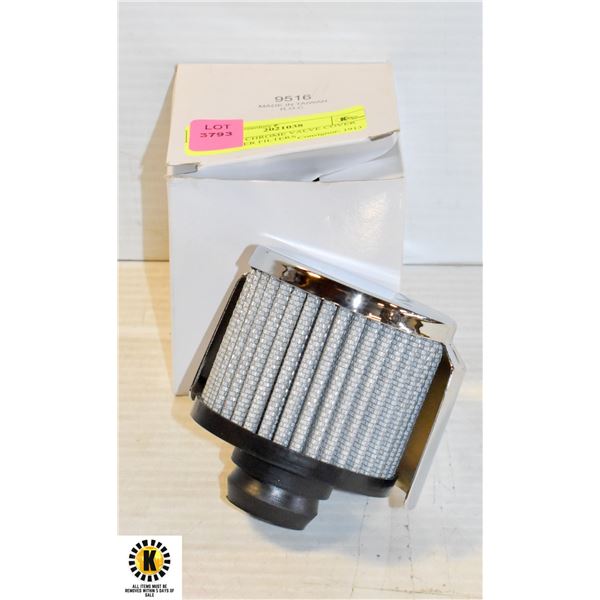 PUSH-IN CHROME VALVE COVER BREATHER FILTERS