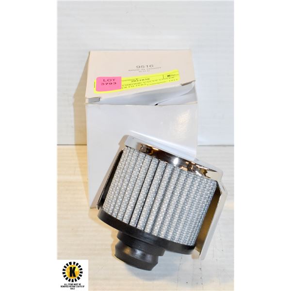 PUSH-IN CHROME VALVE COVER BREATHER FILTERS