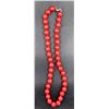 Image 1 : #119-RED CORAL NECKLACE 10MM/17"
