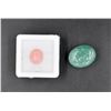 Image 1 : #2-NATURAL PINK OPAL 3.19CT,GREEN CHANCEDONY 24.48