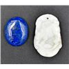 Image 1 : #287-NATURAL LAPIS  STONE & JADE ZODIAC PENDANT