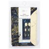 Image 1 : NEW MOON THEME PRINTED MICROFIBER FABRIC SHOWER