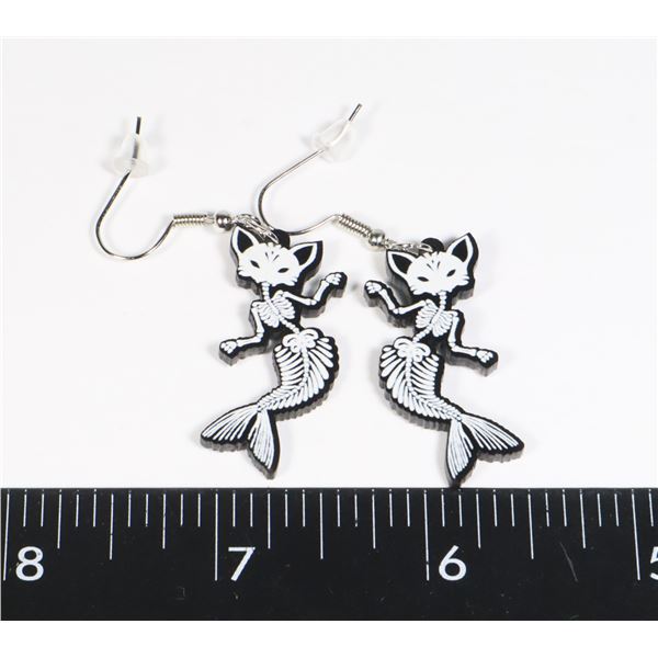 NEW CAT FISH MERMAID SKELTON DROP EARRINGS