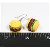 Image 1 : NEW HAMBURGER THEME DROP EARRINGS