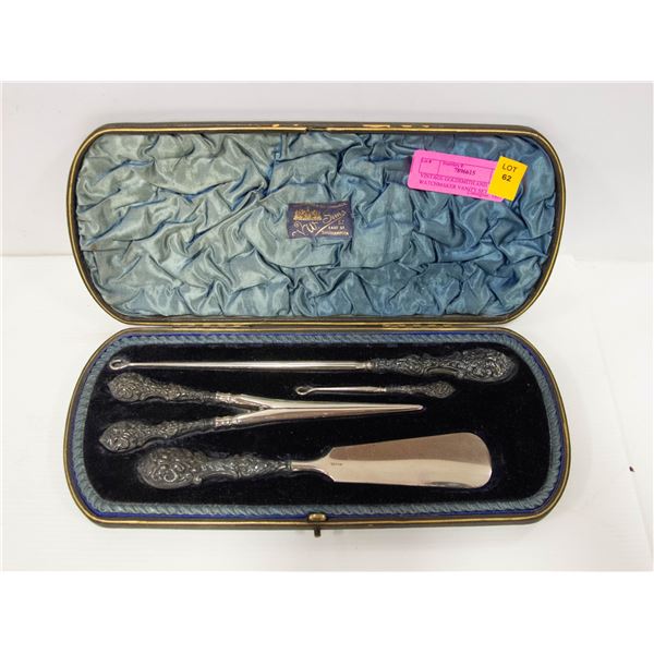 VINTAGE GOLDSMITH AND WATCHMAKER VANITY SET