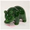 GREEN JADE CARVED BEAR