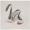 Image 1 : PAIR OF ALUMINUM ART SWANS