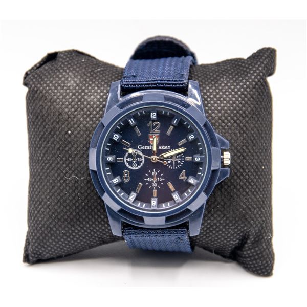 NEW GENIUS ARMY WATCH BLUE ON BLACK