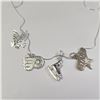 Image 1 : BZ1081-50 SILVER PENDANTS ON 16" CHAIN/NECKLACE