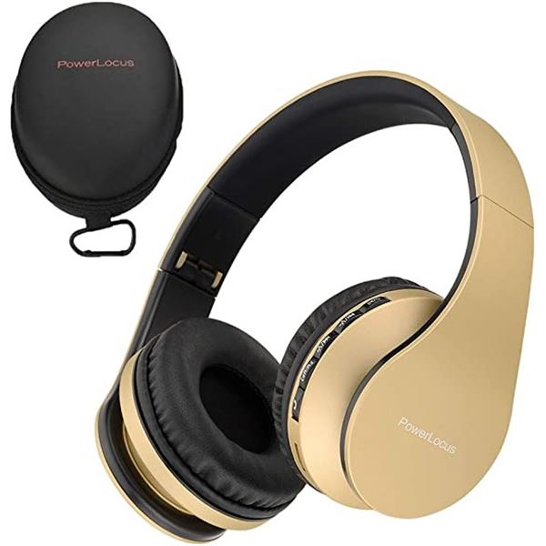 NEW REPACKED POWER LOCUS GOLD TONE HEADPHONES