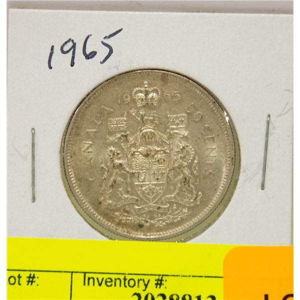1965 CANADIAN SILVER HALF DOLLAR