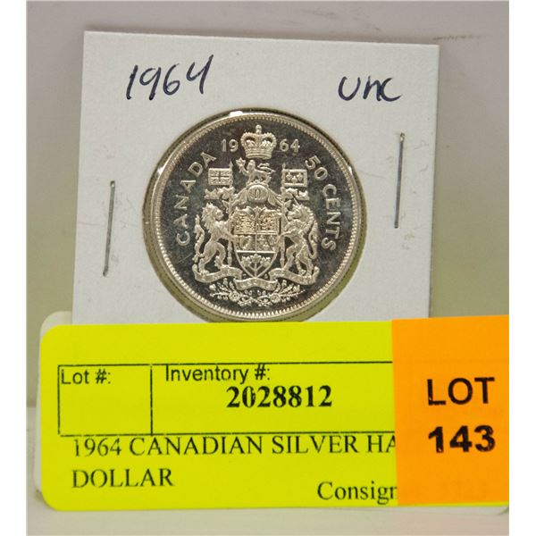 1964 CANADIAN SILVER HALF DOLLAR