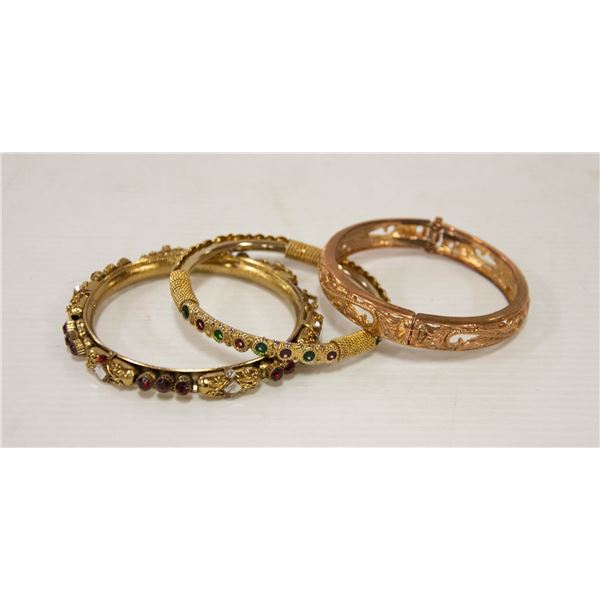 LOT OF 3 VINTAGE BANGLES