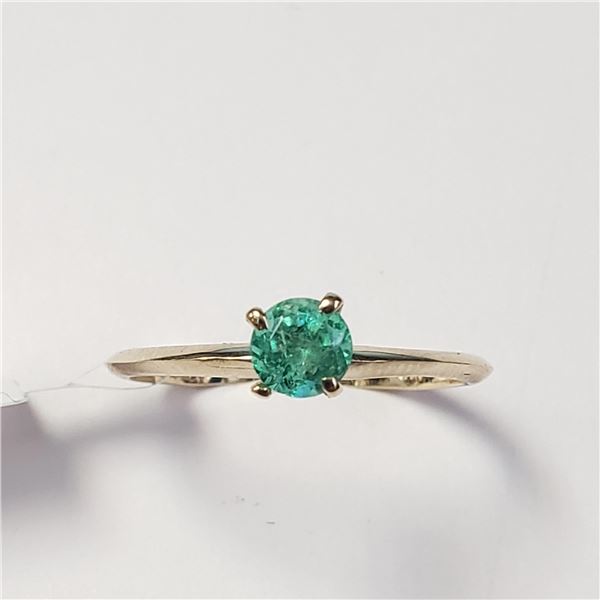 BZ1054-1 10K NATURAL COLOMBIA EMERALD RING