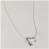 Image 1 : BZ1054-36 SILVER HEART 18" NECKLACE