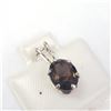 Image 1 : BZ1054-32 SILVER SMOKEY QUARTZ PENDANT