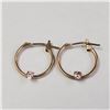 Image 1 : BZ1054-37 10K CZ HOOP EARRINGS