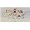 BOX OF ESTATE BONE CHINA FLOWER ORNAMENTS