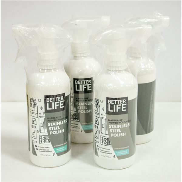 SEALED (4) BETTERLIFE STAINLESS STEEL POLISH