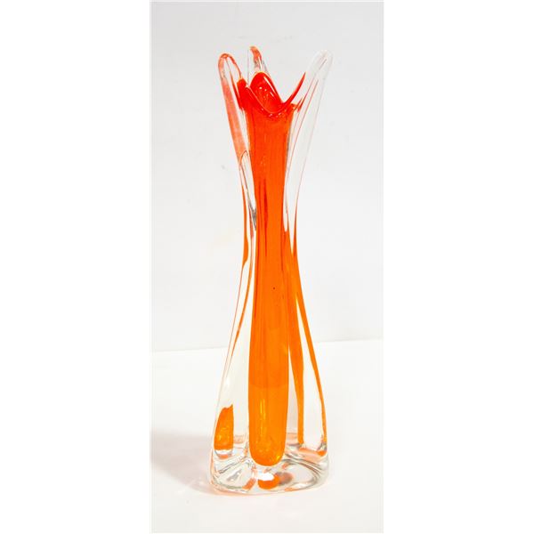 ORANGE BLOWN GLASS TALL