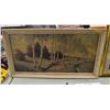 Image 1 : VINTAGE LANDSCAPE PICTURE, 44 IN. X 24 IN.