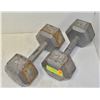 Image 1 : PAIR OF 25 LBS STEEL DUMBBELLS
