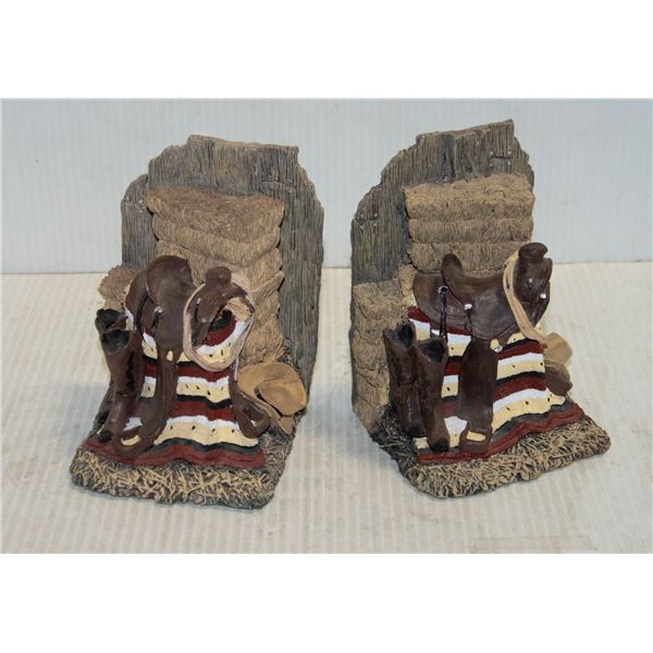 PAIR OF COWBOY BOOK ENDS