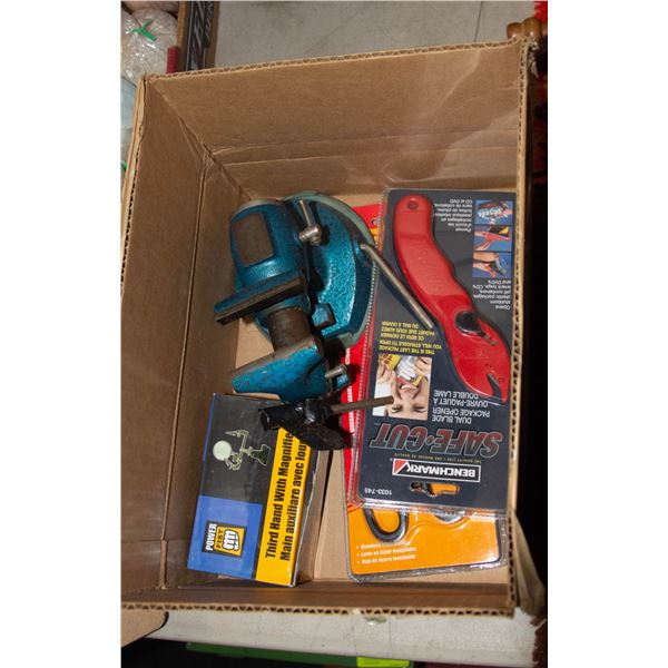 BOX OF ASSORTED TOOLS