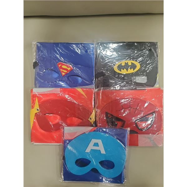 5 NEW SUPERHERO COSTUMES, INCLUDES MASK AND CAPE