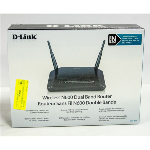 D-LINK WIRELESS N600 DUAL BAND ROUTER