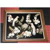 Image 1 : FRAMED SHELL ART BIRDS FLOWERS