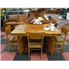 Image 1 : VINTAGE TEAK DINING ROOM TABLE & 4 CHAIRS