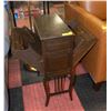 Image 1 : VINTAGE SOLID WOOD DOUBLE DROP SIDE MAGAZINE RACK