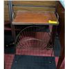 Image 1 : VINTAGE MAGAZINE RACK AND TABLE