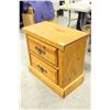 Image 2 : 2 DRAWER WOODEN END DRESSER- SOLID WOOD