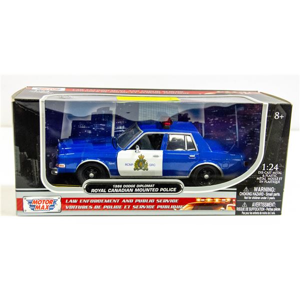 1986 RCMP DODGE DIPLOMAT 1:24 DIECAST