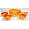 Image 1 : ANTIQUE CARNIVAL GLASS BOWL SET