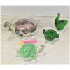 Image 1 : LOT OF 4 ART GLASS SEA TURTLES AND WHALE