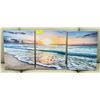 Image 1 : THREE PANEL CANVAS WALL ART EACH 12" X 16"