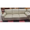 Image 2 : OFF WHITE GENUINE LEATHER SOFA WITH LOVESEAT