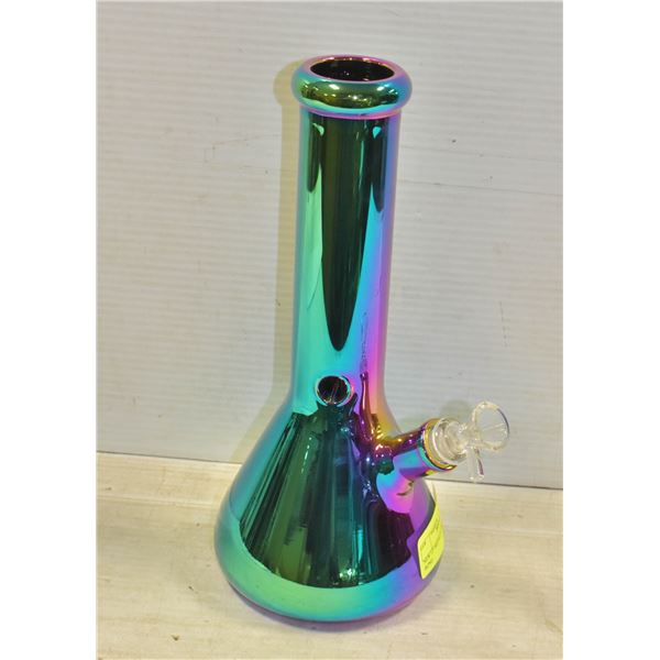 NEW 12" METALLIC GREEN BEAKER BONG