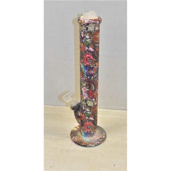 NEW 14" BLACK STREET ART SILICONE BONG