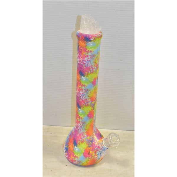 NEW 13" PAINT SPLATTER SILICONE BEAKER BONG