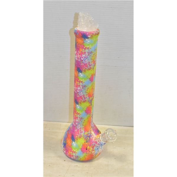 NEW 13" PAINT SPLATTER SILICONE BEAKER BONG